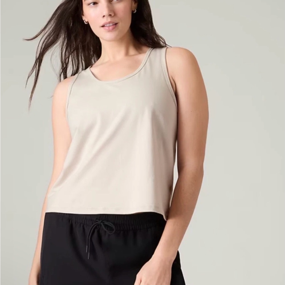 Athleta Size S Essential Tank Abalone Tan
